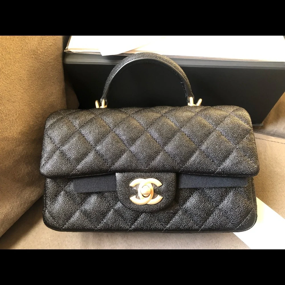 ❣️Final sale Authentic Chanel 21S Cavair Top Handle Mini Rectangular❣️ - Picture 2 of 14